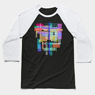 Color Pattern Abstract Baseball T-Shirt